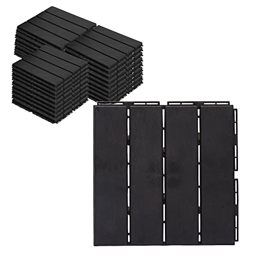 Reviews de Baldosas para comprar online. 42 ASTEROUTDOOR - Azulejos entrelazados de plástico impermeable para exteriores, 12 x 12 pulgadas, para patio, jardín, terraza, piscina, interior y exterior, 27 piezas, gris