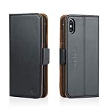 iPhone X/iPhone Xs Wallet Leather Case - Genuine Italian Leather Case for iPhone X/iPhone Xs - Flip...