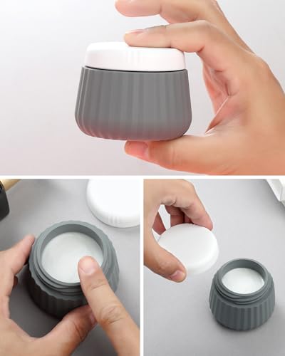 Image of Mrsdry Travel Bottles 8 Pack, TSA Approved 3 oz Toiletries Containers, Leak Proof Silicone Squeezable Essentials Jars with Clear Bag