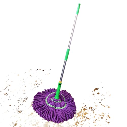 Twist de Servicio Pesado MOP | Herramienta de Limpieza telescópica para el hogar | Filos fáciles de escrupar para la Escuela de Cocina Pisos de Madera Dura de hormigón de mármol | Suministros de baño