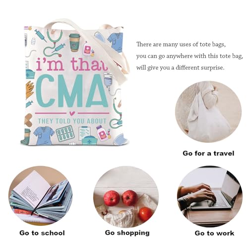 Bolso Tote KUIYAI Appreciation Canvas para asistente médico miniatura 6