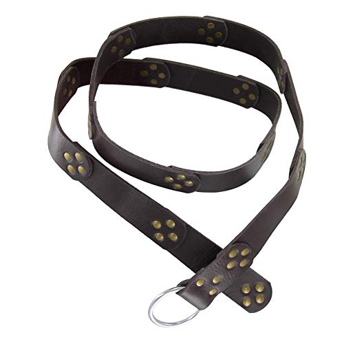 Handmade Warrior Status Medieval Leather Belt Brown2