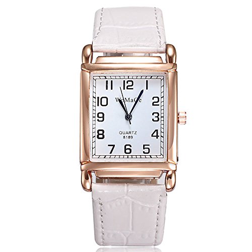 WatchAE - Women WOMAGE Classic Square Shape Fiɡurе PU Watchband Wristwatch Quartz Watch Women Watches Relogioss Feminino Montre hv5n