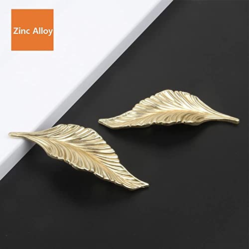 Leaf Handles Knob Zinc Alloy for Cabinet,Kitchen,Door,Drawers,Bookcases,4.13in (5pairs, Gold), 5 Paar - Image 4