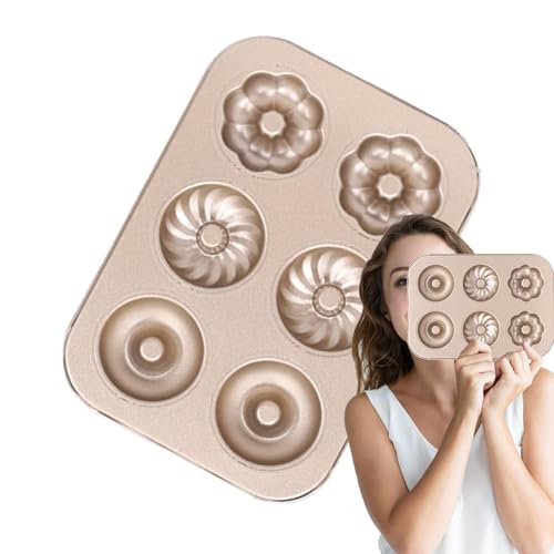 Moule à beignets anti-adhésif en acier au carbone | Moule à muffins résistant à la chaleur, moule à gâteau, outil de cuisson compatible avec friteuse à air comprimé pour cuisine, boulangerie