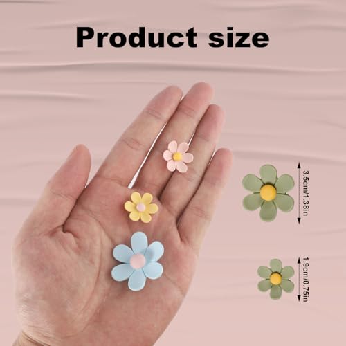 14 imanes decorativos de flores 3D para nevera miniatura 2