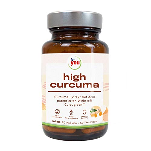 high curcuma I Curcugreen Curcuma-Extrakt 500mg I 60 Kurkuma-Kapseln vegan I Curcumin Nahrungsergänzung