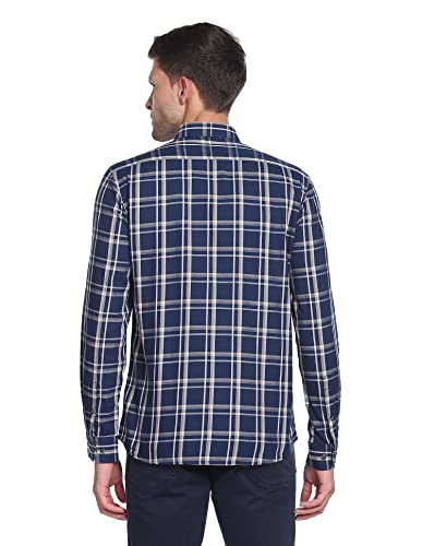 Image of Arrow Men's Cotton Checkered Slim Fit Shirt