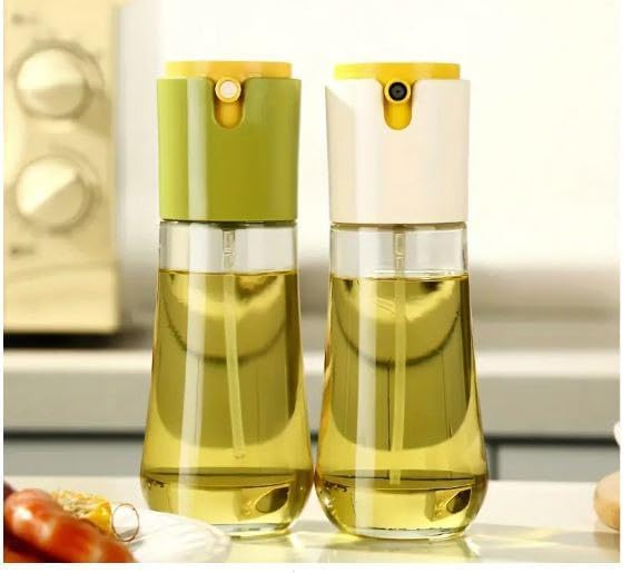300ml 2 in 1 Olive Oil Pourse and Oil Dispenser Bottle & Vinegar Dispenser for Cooking, Baking, Air Fryer, BBQ & Salads