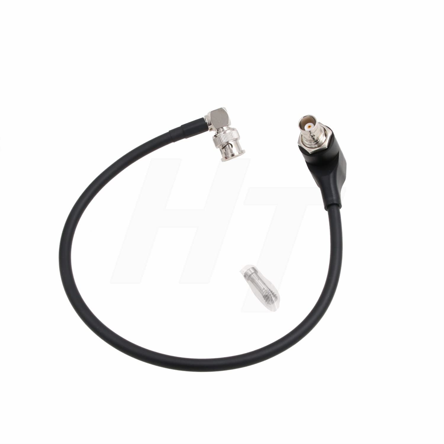 HangTon 12G 3G HD 90 gradi ad angolo retto BNC Cable SDI Protector Surge Surge Circuit Protection per RED Komodo Alexa Blackmagic Camera Atomos Monitor (Nero)