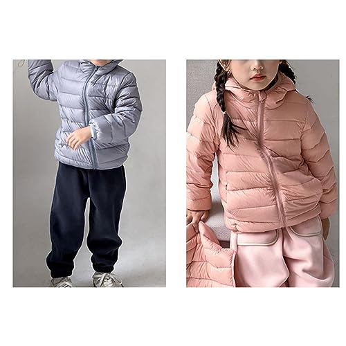 Kids Boy Girl Lightweight Puffer Jacket Quilted Bubble Coat Toddler Winter Coat Waterproof Packable Hooded Down Jacket3