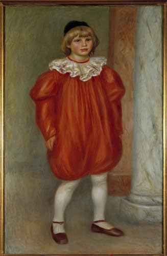 Peinture Claude Renoir en clown sur toile impression murale pour salon 60x90cm