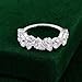 Eternity Wedding Band 14K White Gold Ring Band Moissanite Pear-Shaped Size 4 Fashion for Lesbian Anniversary Jewelry