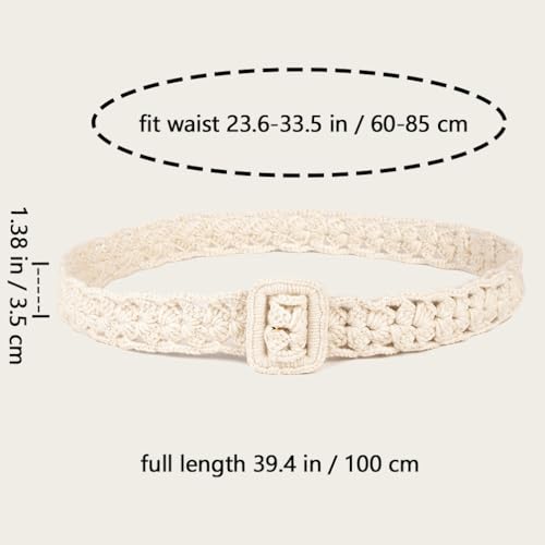 Crochet Belt for Women Knit Dress Jean Shirt Sweater Belts2