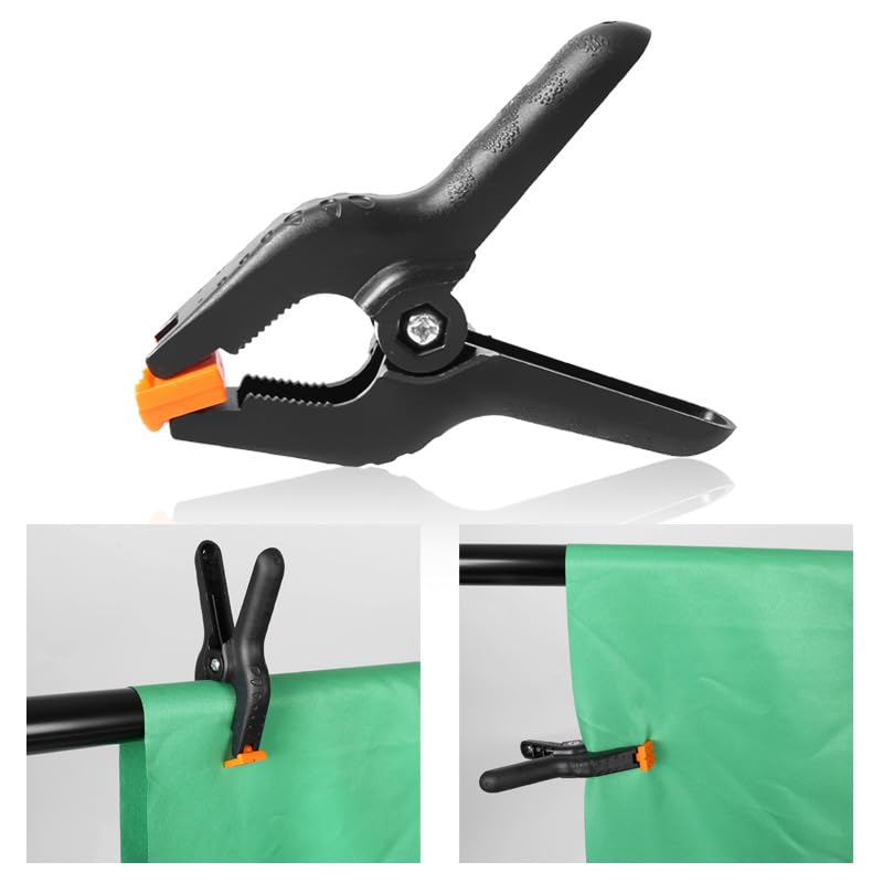 Flexzion Morsetti A Molla In Nylon 10,2 Cm (Set 18 Pz) – Multiuso Per Falegnameria, Sfondi, Studio Fotografico - 5