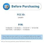 Keyless Entry Car Key Fob Replacement for 2003-2007 Chevy Chevrolet Silverado Tahoe Avalanche Equinox SSR Suburban/GMC Sierra Yukon/Cadillac Escalade/Hummer H2 for LHJ011 (2 Pack) - Image 3