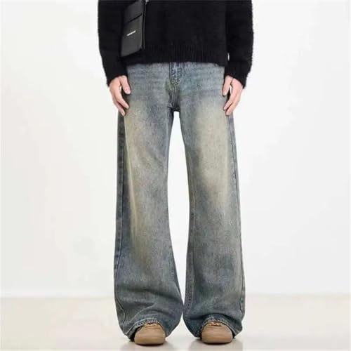 Men's American Jeans Straight Leg Micro Flared Loose Fit Denim Pants2