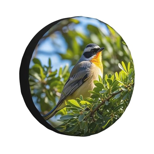 Funda impermeable para llanta de repuesto, protector de ruedas con diseño de pájaro en un árbol, funda antipolvo para llanta de repuesto, funda universal para llanta de repuesto, compatible con remolq