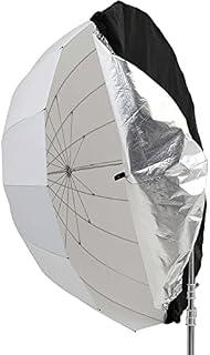 Pixapro 160cm Parabolic Parachute Shoot-Through Umbrella With Removable Diffuser Portable Giant Softbox Lantern Translucent White Brolly Photography Lighting Soft box Diffusion Material Soft Light