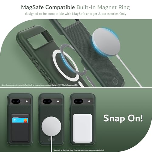 Image of TUDIA MergeGrip [Magsafe Compatible] for Google Pixel 8a Case - Pine Green