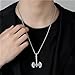 Joddfly Men's necklace Stainless Steel Nordic Double-Edged Battle Axe Pendant Necklace Keel Link Chain Talisman 24 inch