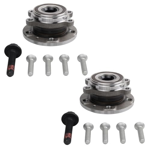 Image of TRQ Left and Right Wheel Bearing and Hub Assembly Set 2 Piece | for 2008-2013 Audi A3 2006-2013 Audi A3 Quattro 2015-2018 Audi Q3 +17 more To 1 /10 /22 Production Date with 310mm Diameter