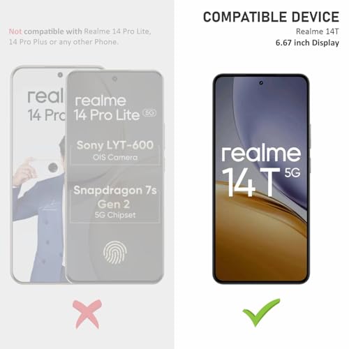 Image of SupCares Tempered Glass for Realme 14T (6.67 Inch) With Installation Kit | 9H Edge to Edge Screen Protector | Black