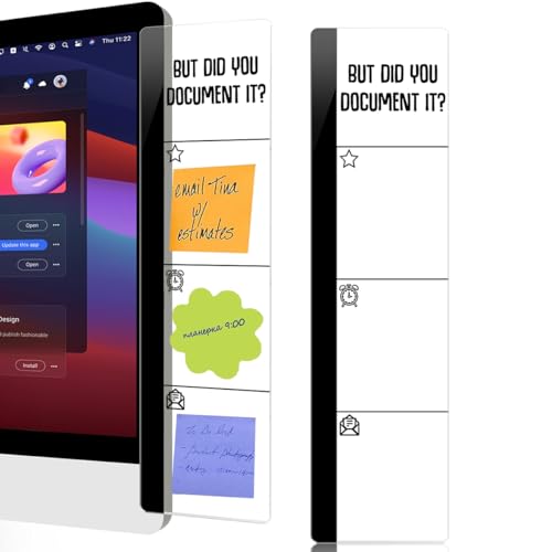 Computer Monitor Memo Board But Did You Document it? Logo Decor Monitor Message Board Sticky Notes Office Desk Accessories for Send Family Members Office Friends and Colleagues Gifts