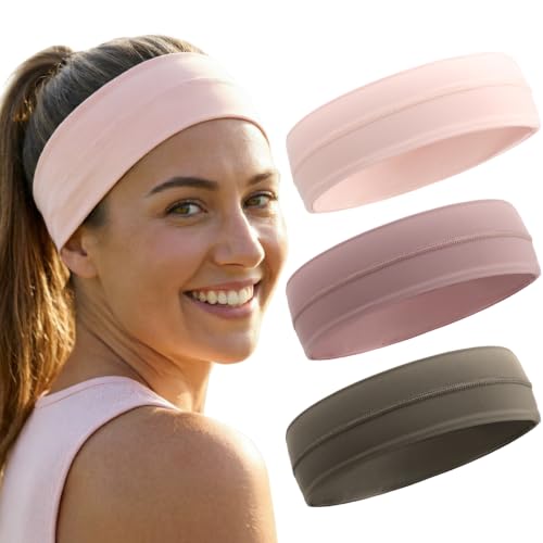 Image of DRESHOW Sport Headbands for Women Non-Slip Sweat Wicking Headband Cooling Sweatband for Outdoor Sports Unisex Workout Hair Bands for Running Fitness Yoga Cycling
