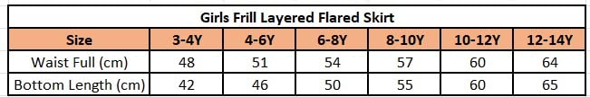 KiddoPanti Girls Frill Layered Flared Skirt, Grey, 3-4Y 2