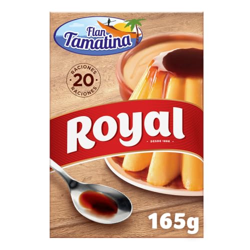 Royal Flan Tamatina, Preparado en Polvo para Flan y Natillas 20 Raciones, Pack 5 x 33 g - 165 g
