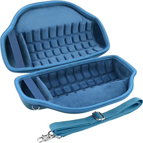 Image of co2CREA Case for JBL Charge 6 Portable Bluetooth Speaker, Blue | High-Density Foam Padding, Reinforced Handle, Detachable Shoulder Strap, Compact Lightweight Design, Dust Protection