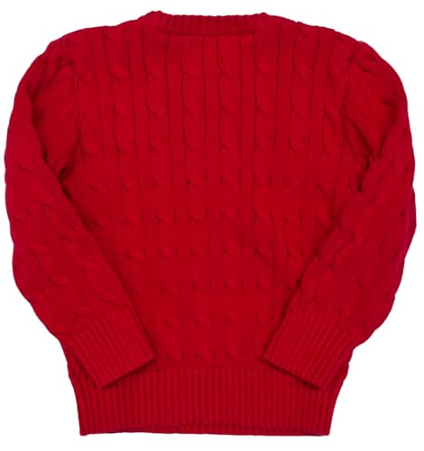 POLO RALPH LAUREN Boys Cable Knit Pullover Sweater Little Kids Size 6 Red2
