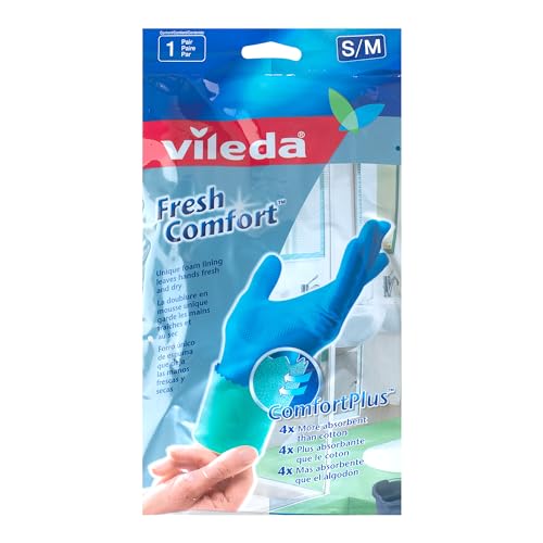 Vileda Fresh Comfort Latex Gloves, Small/Medium (Pack of 12) by Vileda - Used condition - CA$33.39