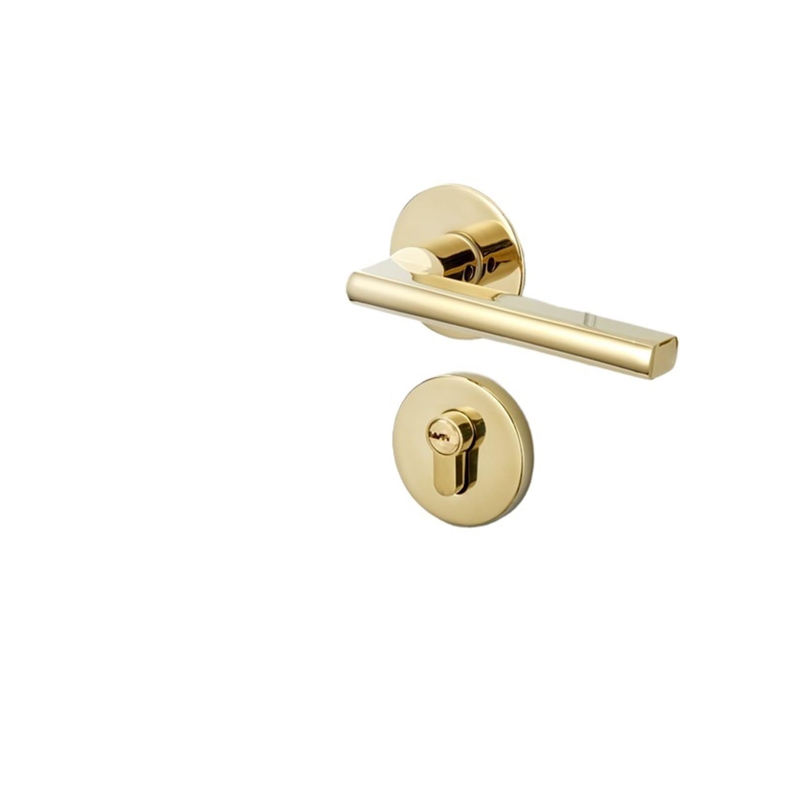 NYRXRYTCA Indoor Wooden Door Light Luxury Golden Split Lock PVD zinc Alloy Silent Lock Bedroom Silent Door Lock