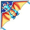 Dragon dinosaur delta kite for kids ages 4 8 8 12 and adults easy to fly beach kites for beginners outdoor fun kites for boys girls gifts for easter and festival  urban country home decor