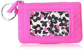 Vera Bradley Women's Microfiber Zip ID Case, Rose Petal, One Size