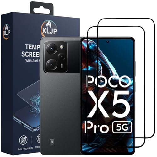 Image of Military-Grade Gorilla Tempered Glass For Poco F5 / Poco X5 Pro /Redmi Note 12 Pro /Note 12 Pro Plus /Note 12 Discovery /Note 12 Turbo With Installation Kit | Black (Pack Of 2)
