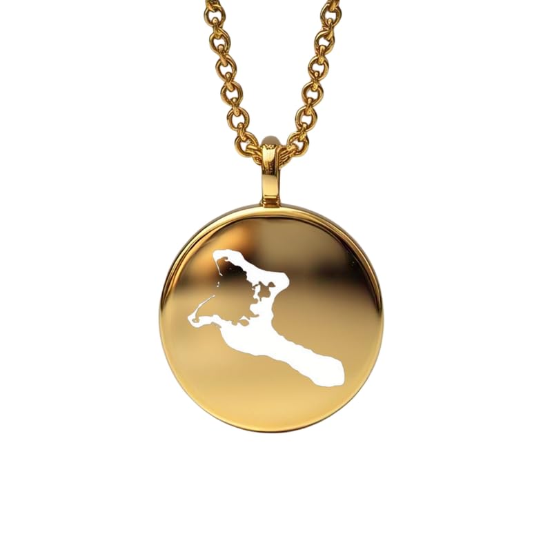 Pendentif carte des Kiribati en argent sterling, un cadeau précieux pour les voyageurs