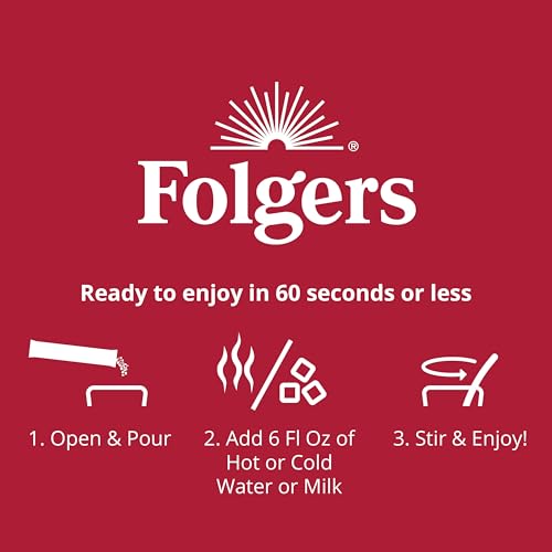 Image of Folgers Black Silk Instant Coffee, Dark Roast, 6 Jars | 8-oz. jars, Great for hot or iced coffee, Just stir and enjoy
