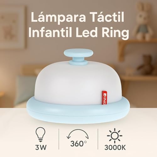Image of One94Store Push Botton Control Bell-Shape LED Night Lamp | Soft Warm Light Bedside Table Lamp | Minimalist Night Light for Bedroom, Kids Room & Gifting