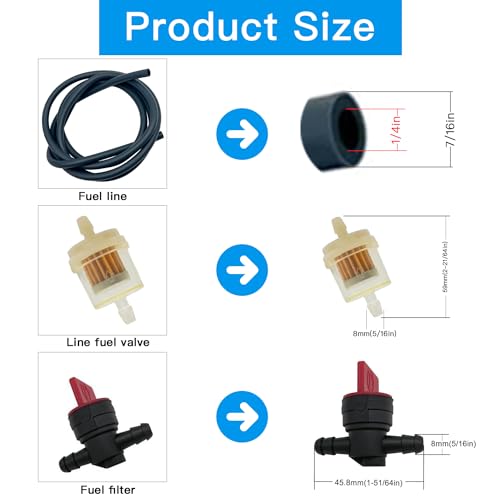 Gas Fuel Line Kit - Product Size