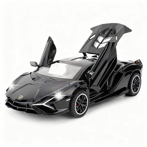 Lamborghini Sián FKP37 escala 1/32 miniatura de metal coleccionable negro