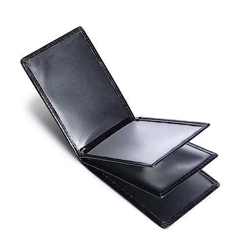 Elegant Black Simple Wallet Motor Vehicle Driver's License Holder Sturdy Leather Case Pockets