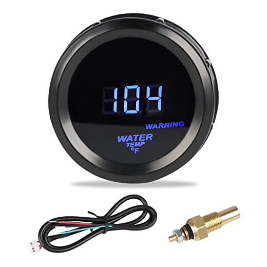 WATERWICH Water Temperature Gauge Water Temp Thermometer Meter Kit 104-302℉ DC12V 2inch 52mm with Thread NPT 1/8" Sensor for Car Truck Vehicle Automotive