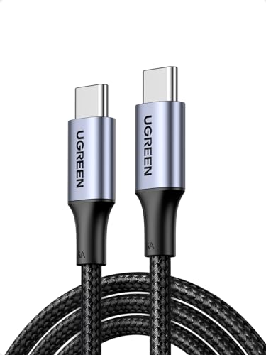 UGREEN USB C Kabel 100W PD 3.0 Ladekabel USB C Schnellladekabel 5A/20V PPS kompatibel mit iPhone 15 Pro Max M3 MacBook Pro/Air iPad Pro Galaxy S24 Ultra A54 Pixel 7 Steam Deck usw. (2m, Space Grau)