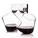 Viski Rolling Wine Glasses Cocktail Drinkware, Tumbler Cups, Clear, 2