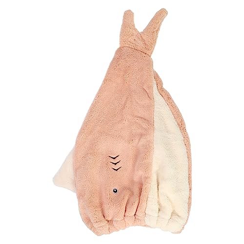 VOCOSTE Adult Hair Drying Towel Dry Cap, Towel Cap Quick Drying, Lightweight Strong Absorbent, for After Bath Drying Hair, Orange