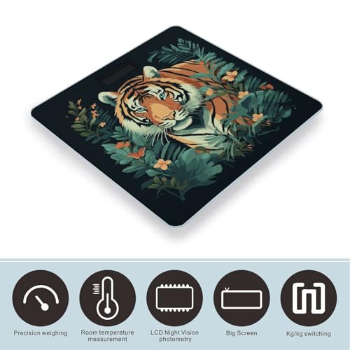 Báscula digital de baño de vidrio templado JTREHY miniatura 3