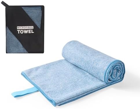 Quick Dry Microfiber Camping Towel Large for Beach Travel Body Yoga Swimming Pool Hiking(Blue, 30X60 Inch)